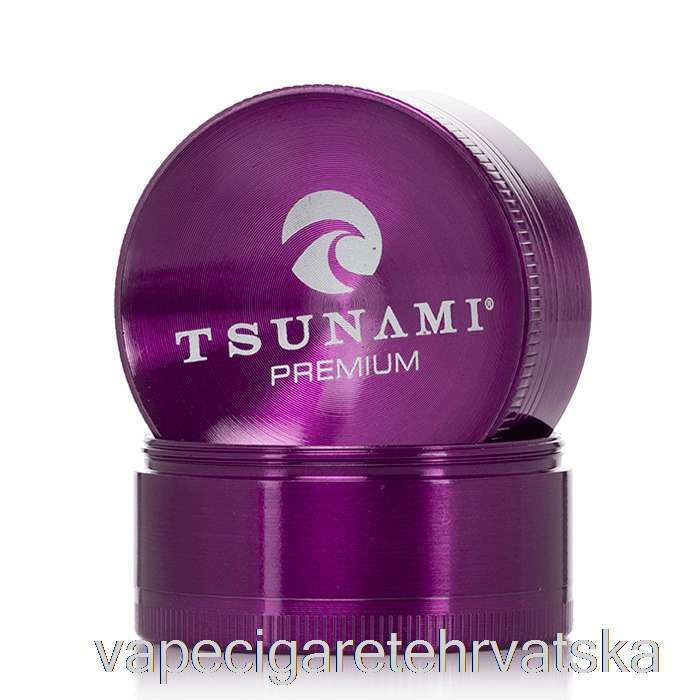 Vape Hrvatska Tsunami 1.9inch 4-dijelni Sunken Top Grinder Purple (50mm)
